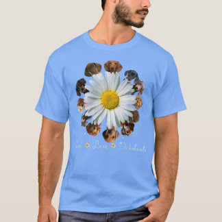 Camiseta Dachshances Cachorros Paz Amor Daisy Dachshances M