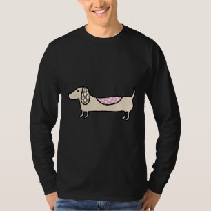 Camiseta Dachshances Cons Cor-de-Rosa