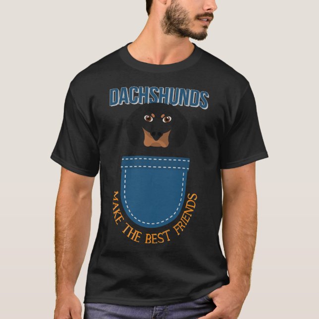 Camiseta Dachshances Lover Fazem Os Melhores Amigos (Frente)