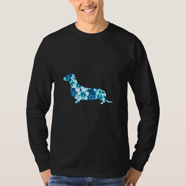Camiseta Dachshund Aloha Hawaiian Dog (Frente)