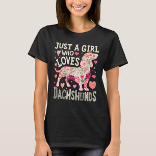 Camiseta Dachshund Apenas Uma Menina Que Ama O Cachorrinho