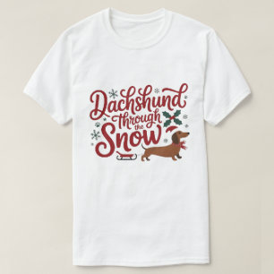Camiseta Dachshund Através da Neve, 2025