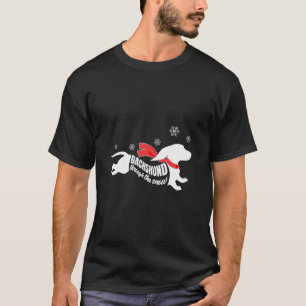 Camiseta Dachshund Através Do Cristo Do Cachorro De Neve