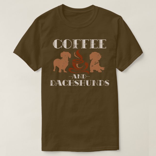 Camiseta Dachshund Barista Animal Gift Wiener Dog (Frente do Design)