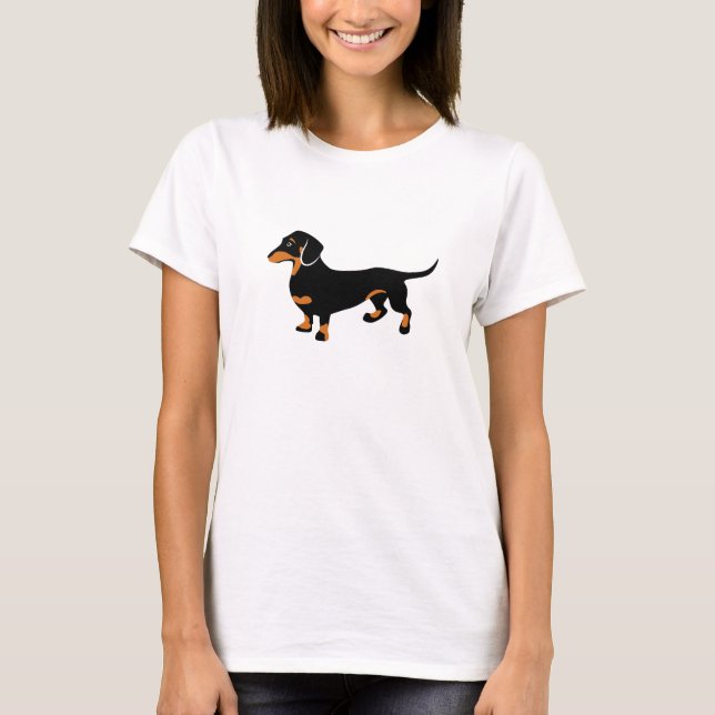 Camiseta Dachshund Bonito - Cachorro Doxie (Frente)