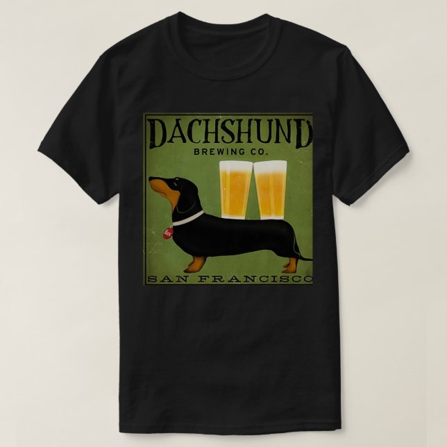 Camiseta Dachshund Brewing Co classque (Frente do Design)