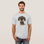 Camiseta Dachshund| Cão de Cartoon Bonito Teckel<br><div class="desc">Camisa De Cão De Cartoon Dachshund Bonita.O javali e Teckel bronzeado. Faz um presente de excelente para amantes de cachorros com fio de cabelo!</div>