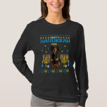 Camiseta Dachshund Chanukah judeu feio Hanukkah Sweater Pa<br><div class="desc">Dachshund Chanukah Judeu Ugly Hanukkah Sweater Pajama.</div>