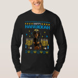 Camiseta Dachshund Chanukah judeu feio Hanukkah Sweater Pa<br><div class="desc">Dachshund Chanukah Judeu Ugly Hanukkah Sweater Pajama.</div>