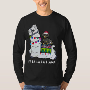 Camiseta Dachshund Christmas Fa La Lama