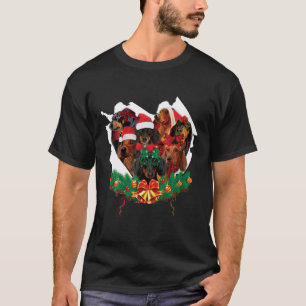 Camiseta Dachshund Christmas Heart Gifts Xmas Dog Lov