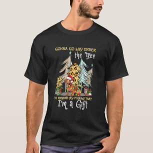Camiseta Dachshund Christmas Light embaixo da árvore para