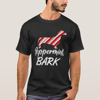 Camiseta Dachshund Christmas Peppermint Latido Womens Gift