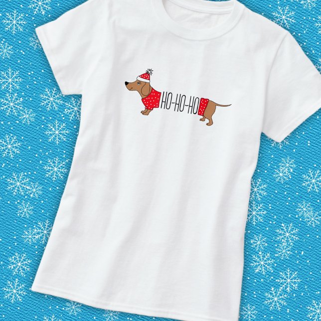Camiseta Dachshund Christmas T-Shirt (Criador carregado)