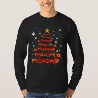 Camiseta Dachshund Christmas Tree Xmas Doxie Wiener Dog
