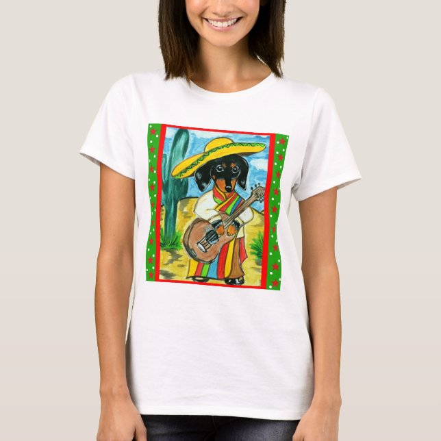 Camiseta Dachshund Cinco de Mayo (Frente)