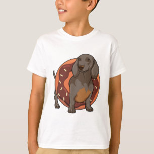 Camiseta Dachshund com Donut