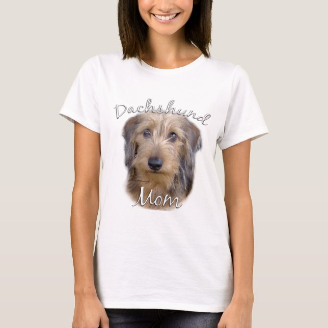 Camiseta Dachshund (com fio) Mãe 2 (Frente)