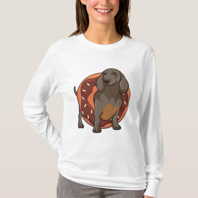 Camiseta Dachshund com Rosquinha (Frente)