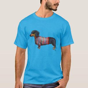 Camiseta Dachshund Com Sweater Wooly