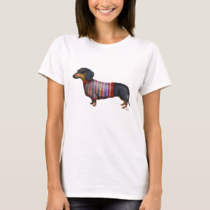 Camiseta Dachshund Com Sweater Wooly