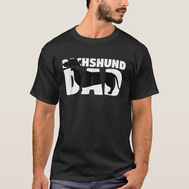 Camiseta Dachshund Dachshund Dachshund Dift Padre Dog Pai T (Frente)