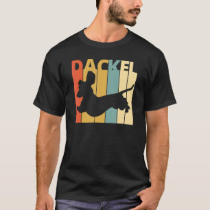 Camiseta Dachshund Dachshund Dog Silhouette Retro