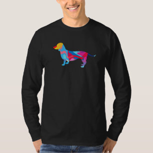 Camiseta Dachshund Dachshund Gráfico Colorido  