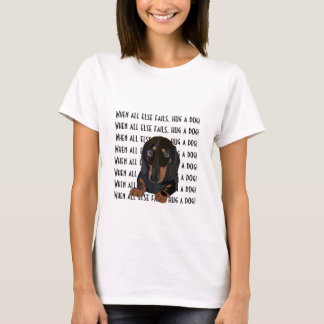 Camiseta Dachshund Dachshund, mulher, abraça um cachorro!