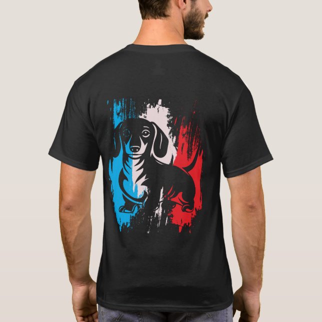 Camiseta Dachshund Dad Shirt – Perfect Gift for Wiener Dog  (Verso)