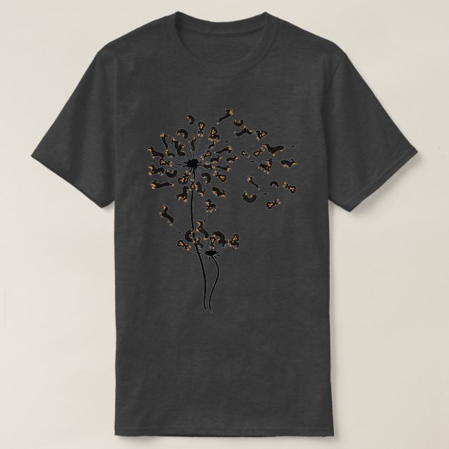 Camiseta Dachshund Dandelion (Frente do Design)