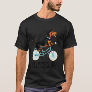 Camiseta Dachshund de Bicicleta Farmácia Doxiciclina Pun Do