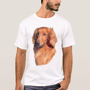 Camiseta Dachshund de cabelos compridos