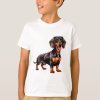 Dachshund de desenho animado colorido