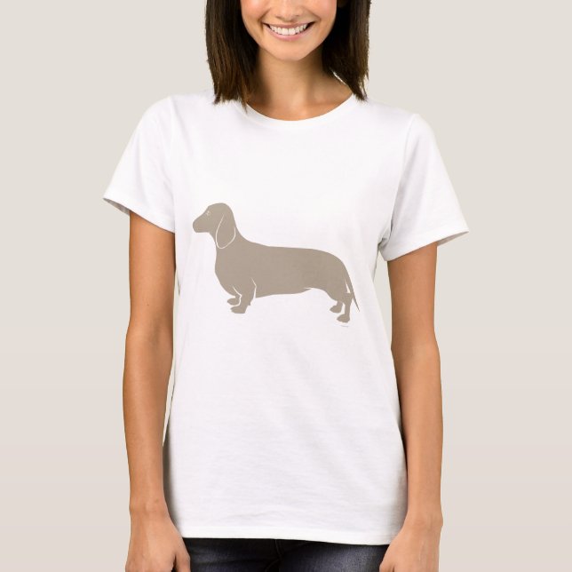 Camiseta Dachshund - design astuto original de Doxie (Frente)