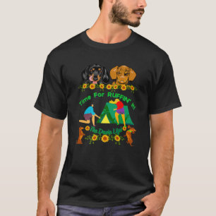 CAMISETA DACHSHUND DIFTS ENNER WIENER DOG CUTE CAMPING