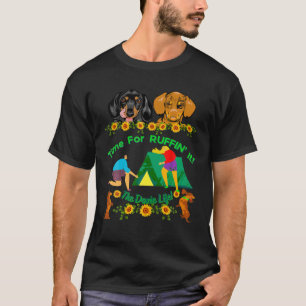 CAMISETA DACHSHUND DIFTS ENNER WIENER DOG CUTE CAMPING