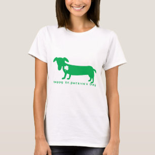 Camiseta Dachshund do dia de St Patrick feliz