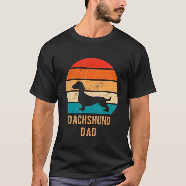 Camiseta Dachshund Dog Dad Father Weiner Dog Owner 2 (Frente)