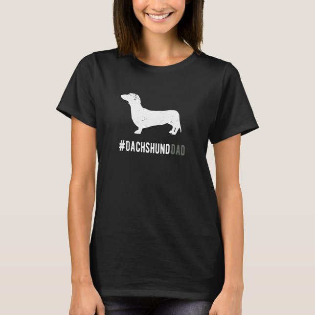Camiseta Dachshund Dog Dad For Men Funny Dachshund Dog Love (Frente)