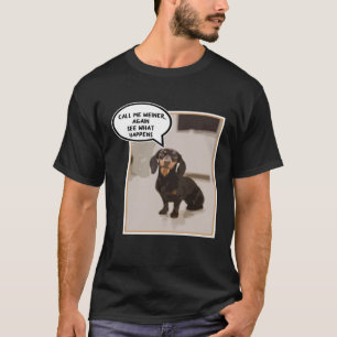 Camiseta Dachshund Dog Gangster Artístico