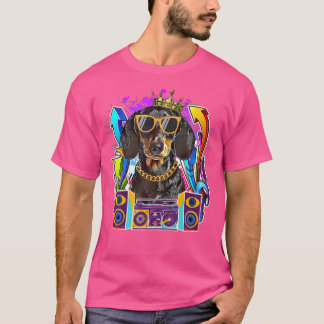 Camiseta Dachshund Dog Hip Hop 90S Rap Music