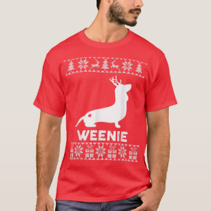 Camiseta Dachshund Dog Lover Weenie Reindeer Ugly Christmas