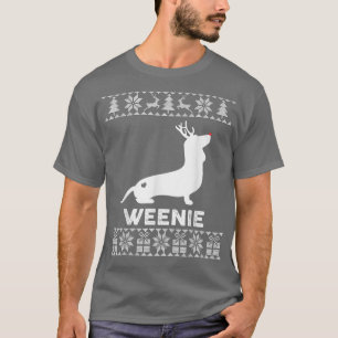 Camiseta Dachshund Dog Lover Weenie Reindeer Ugly Christmas