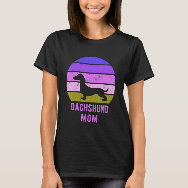 Camiseta Dachshund Dog Mom Mama Weiner Dog Owner 1 (Frente)