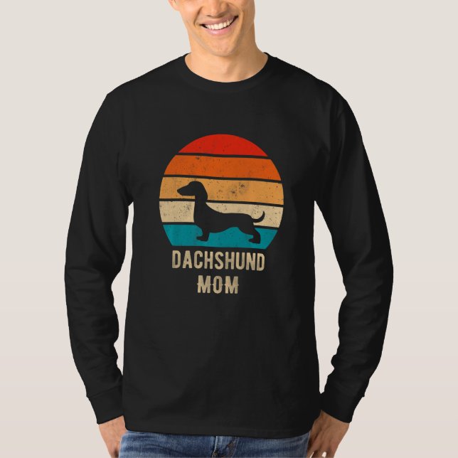 Camiseta Dachshund Dog Mom Mama Weiner Dog Pet Owner   (Frente)