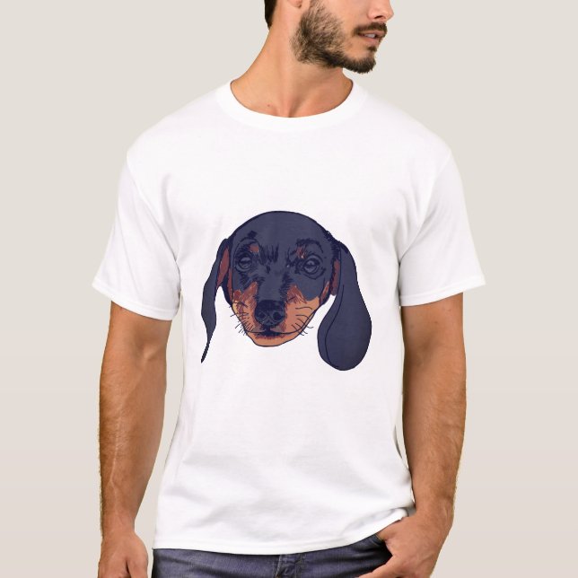 Camiseta Dachshund dog Portrait (Frente)