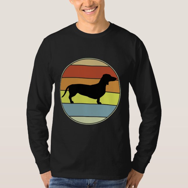 Camiseta Dachshund Dog Retro Vintage (Frente)