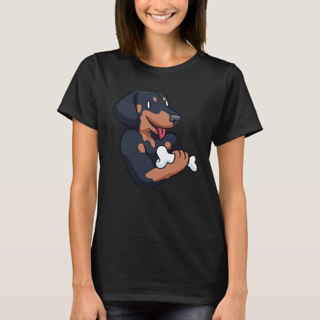 Camiseta Dachshund Dog Workout Exercise Fitness Inspiration (Frente)