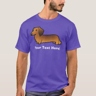 Camiseta Dachshund dos desenhos animados (longhair)